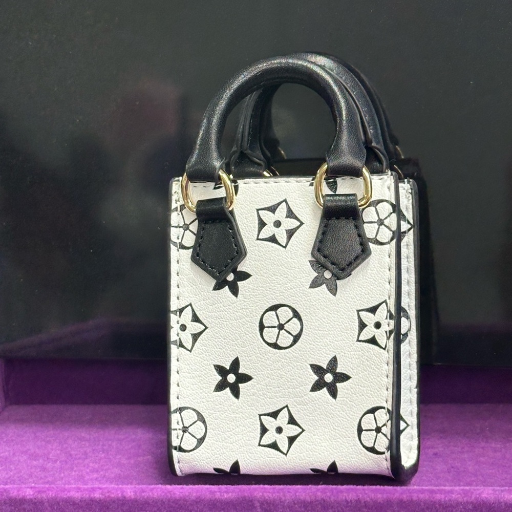 Stylish Black and White Designer Handbag